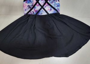 Galaxy Print Fit &amp; Flare Dress