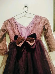 Elegant Purple Sequin Party Dress