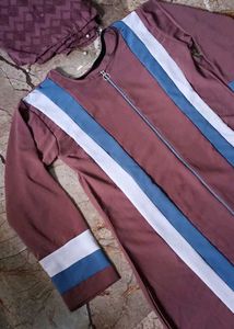 Zipper Abaya With Hijab