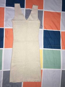 Beige Bodycon Mini Dress