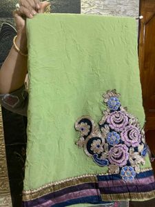 Embroidered Saree With Blouse