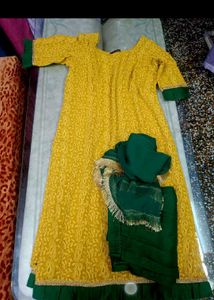 Chikankari Kurta With  Bottom And Dupatta