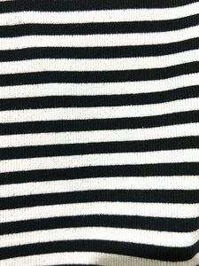 black and white striped sleeveless crop top