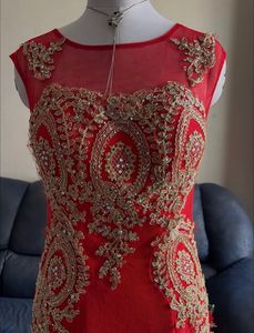 Elegant Red &amp; Gold Ethnic Gown❤️🦋🎀