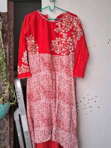 Red Embroidery Dress