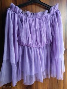 Purple Off-Shoulder Top