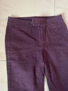 Burgundy Straight Leg Pants
