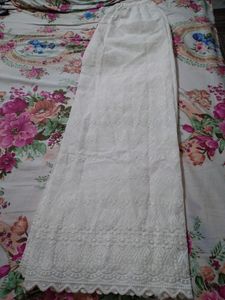White Chikankari Plazo