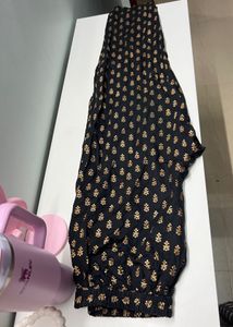 Elegant Black Printed Kurta Set