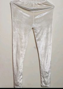 Cream Shining Legging For 8-10 Year Girl, 22 Waist