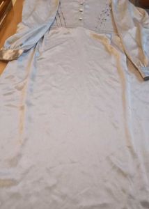 Silky Silver Button-Down Shirt