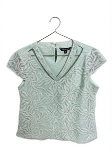Mint Green Floral Lace Top
