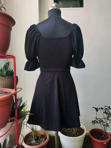 Black Puff Sleeve Dress