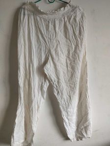 White Casual Pants
