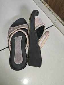 Sparkly Silver Slides