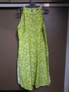 Green Floral Kurti Pant