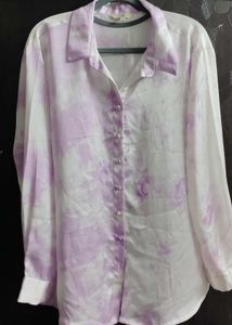 Tie Die Satin Shirt By AND