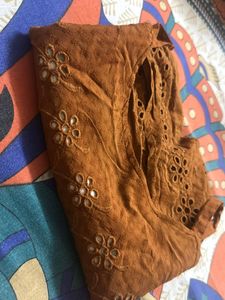 Brown Floral Tank Top