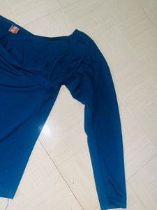 Blue Wrap Top
