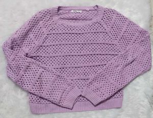 Lavender woollen sweater for women