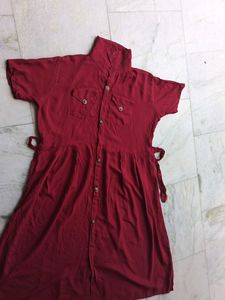 Burgundy Maternity Dress