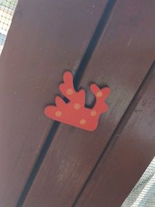 Cute Wooden Reindeer Brooch