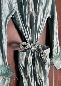 Turquoise And Gold Robe