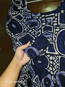 Blue Patterned Dress fits 34-36