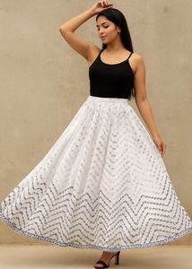 White Embroidered Skirt Lehnga