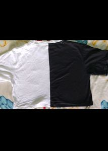 Two Tone Graphic Print Y2k Crop Tee 🎀