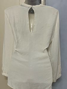 Zara Branded White Elegant Top