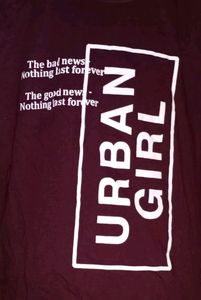 XMAS SALE!!!🌲 FESTER Women's Maroon Printed Round Neck Pure Cotton T-shirt