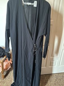 saudi tail cut black free size abaya