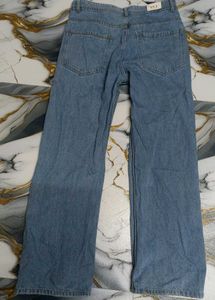 Blue straight leg jeans