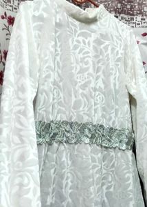 Velvet Designer White Gown 🤍