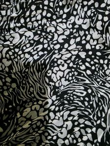 Silk Black And White Long Skirt UK 12