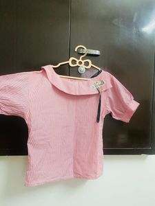Vintage Style Pink Sailor Top
