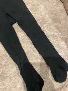 Black Ribbed Tights