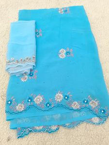 Resham Work Saree