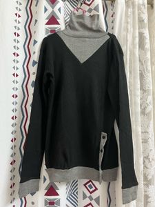 Black Hi-Neck Woollen Sweater