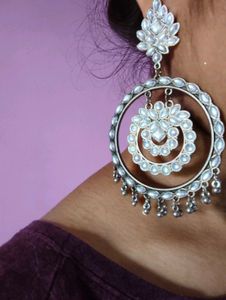 Combo of 2 Silver Hoop Earrings