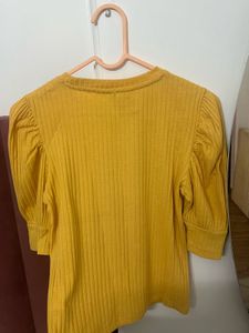 Yellow Puff Sleeve Top