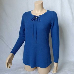 Blue Lace-Up Sweater 💙