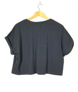 Shein Navy Blue  Croped T-Shirts(Women&#39;s)