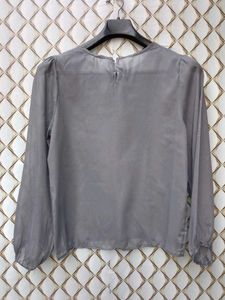New With Tag Korean Grey Puff Pullover