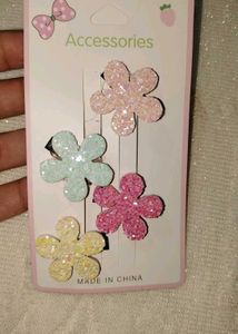 Flower Hair Clips - Set of 4