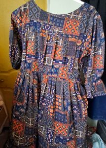 Patterned Midi Dress