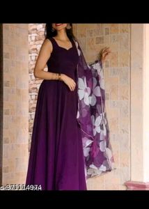 Purple Anarkali Dress