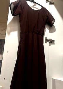 Elegant Brown Midi Dress