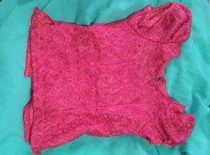 Vibrant Pink Floral Embroidered Blouse